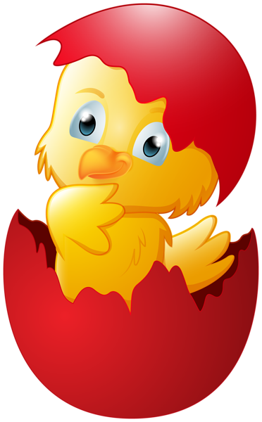 This png image - Chicken in Red Easter Egg Transparent Image, is available for free download