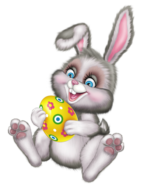 This png image - Cute Easter Bunny with Egg PNG Picture, is available for free download
