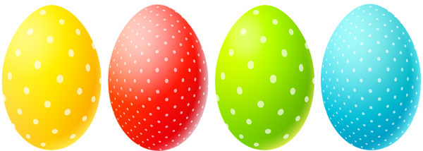 This png image - Dotted Easter Eggs Transparent Clip Art Image, is available for free download