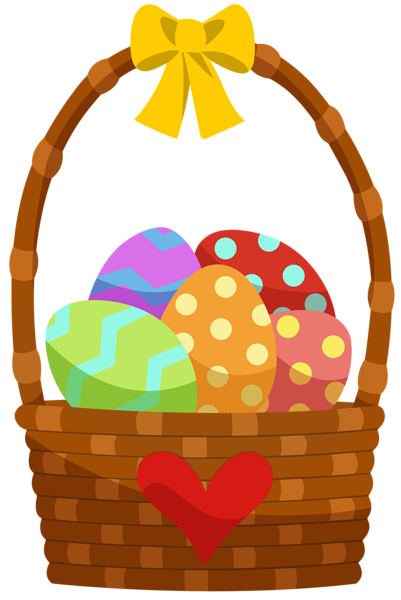 This png image - Easter Basket with Heart Transparent Clipart, is available for free download