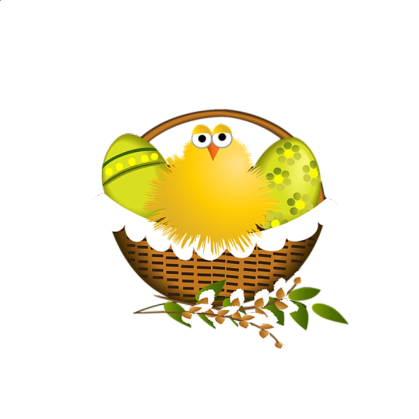 This png image - Easter Basket with Chicken, is available for free download