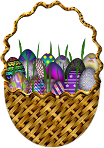 This png image - Easter Basket with Eggs, is available for free download