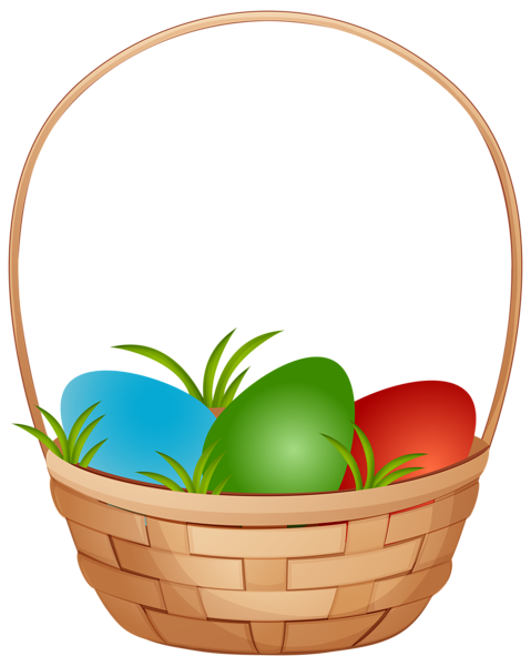 This png image - Easter Basket with Eggs PNG Clip Art Image, is available for free download