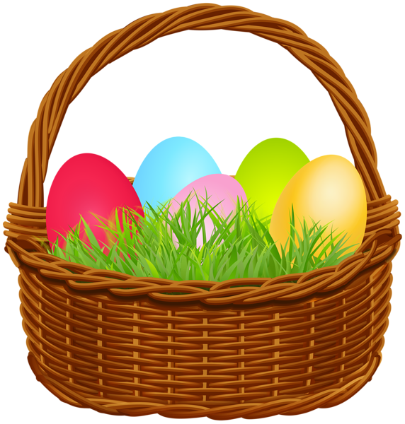 This png image - Easter Basket with Eggs PNG Clipart, is available for free download
