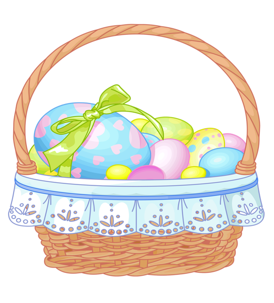 This png image - Easter Basket with Eggs Transparent Clipart, is available for free download