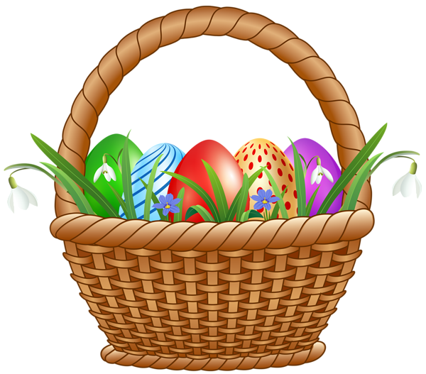 This png image - Easter Basket with Eggs Transparent Image, is available for free download