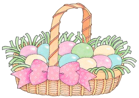 This png image - Easter Basket with Pink Ribbon Clipart, is available for free download