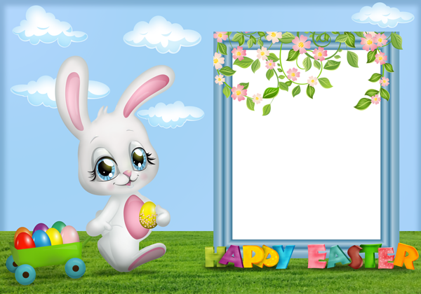 This png image - Easter Bunny Kids Transparent Frame, is available for free download