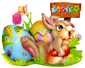 This png image - Easter Bunny and Eggs Clipart, is available for free download