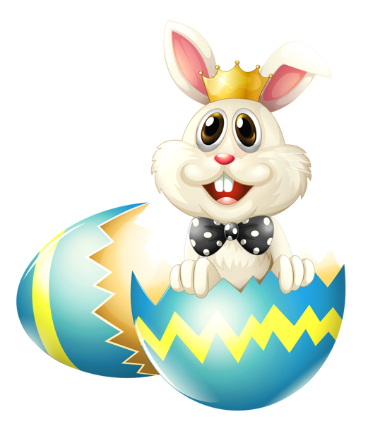 This png image - Easter Bunny with Crown PNG Clipart Picture, is available for free download