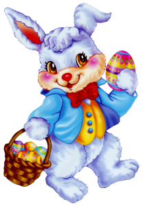 This png image - Easter Bunny with Egg Basket Clipart, is available for free download
