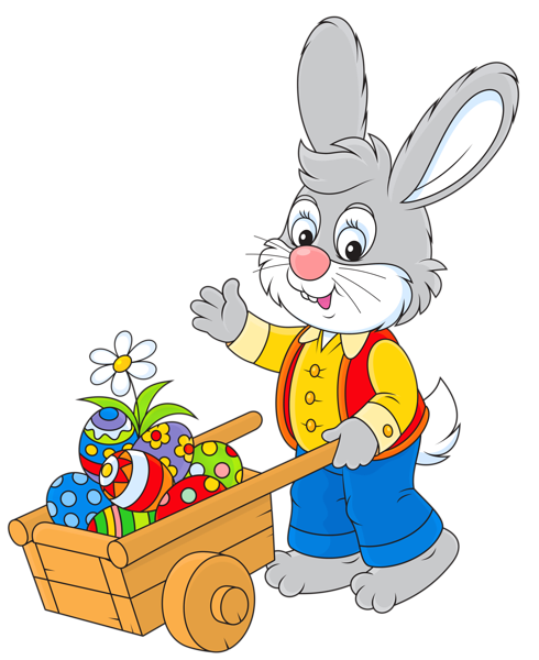 This png image - Easter Bunny with Egg Cart PNG Picture, is available for free download