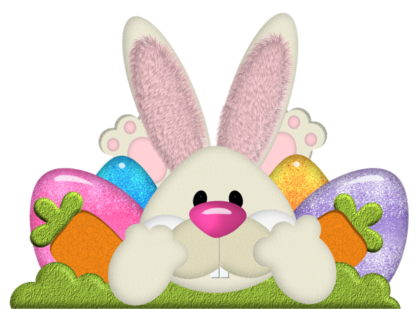 This png image - Easter Bunny with Eggs Transparent PNG Clipart, is available for free download