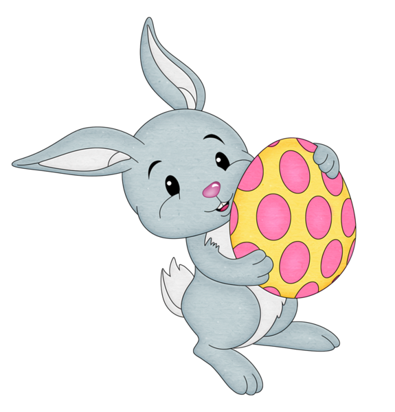 This png image - Easter Bunny with Yellow Egg Transparent PNG Clipart, is available for free download