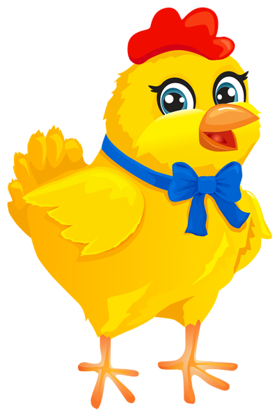 This png image - Easter Chicken with Bow Transparent PNG Clip Art Image, is available for free download