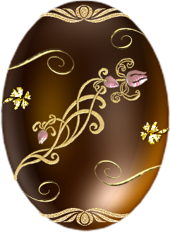 This png image - Easter Choco Egg with Gold Ornaments, is available for free download