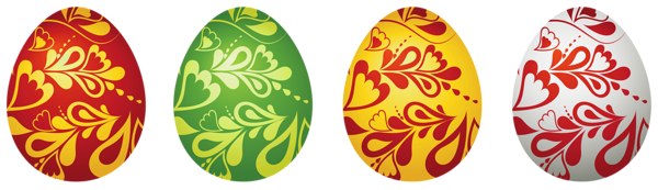 This png image - Easter Decorative Eggs Set PNG Clipart Picture, is available for free download