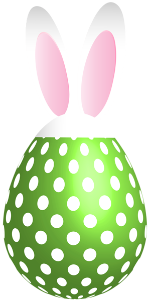 This png image - Easter Dotted Bunny Egg Green Transparent PNG Clip Art, is available for free download