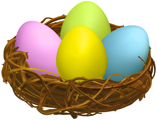 This png image - Easter Egg Nest Transparent PNG Clip Art, is available for free download