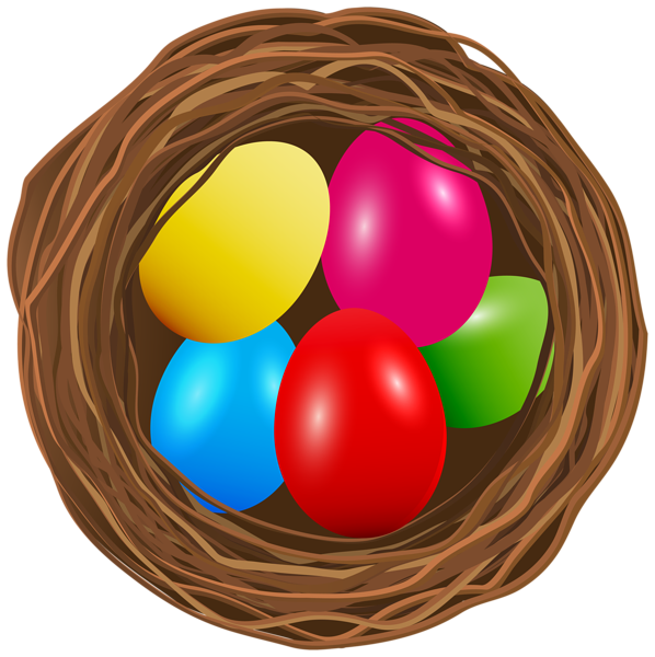 This png image - Easter Egg Nest Transparent PNG Clip Art Image, is available for free download