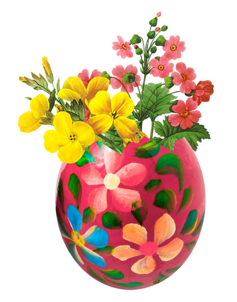 This png image - Easter Egg Vase PNG Clipart Picture, is available for free download