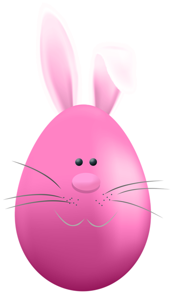 This png image - Easter Egg with Bunny Face Pink PNG Clipart, is available for free download