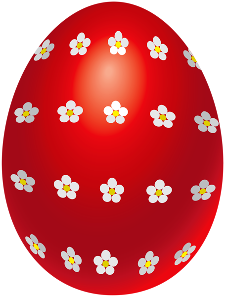 Easter Egg with Flowers Transparent Clip Art Image | Gallery ...