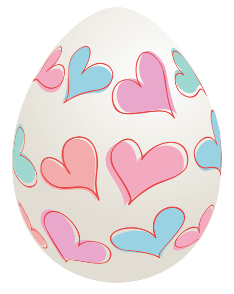 This png image - Easter Egg with Hearts PNG Clipart Picture, is available for free download