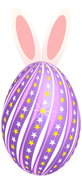 This png image - Easter Egg with Rabbit Ears Clipart Image, is available for free download