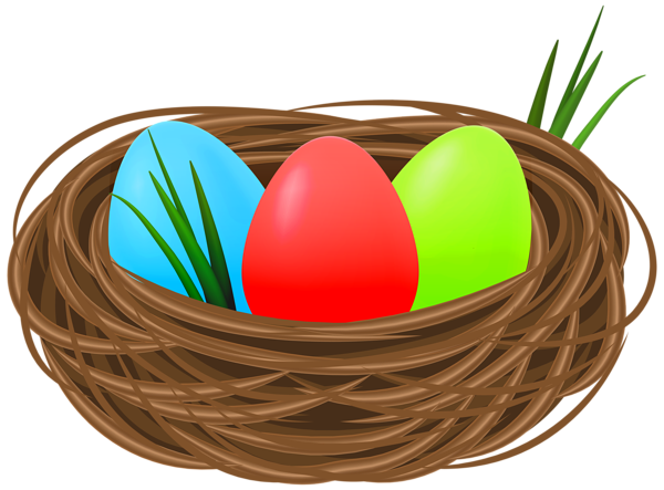 This png image - Easter Eggs in Nest Decorative Transparent Image, is available for free download