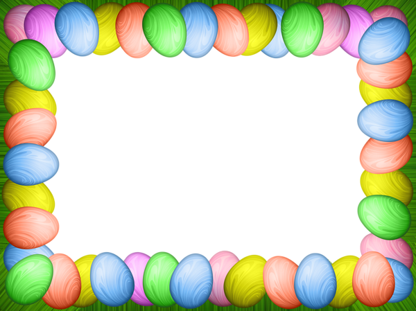 This png image - Easter Eggs Border Frame Clipart Image, is available for free download