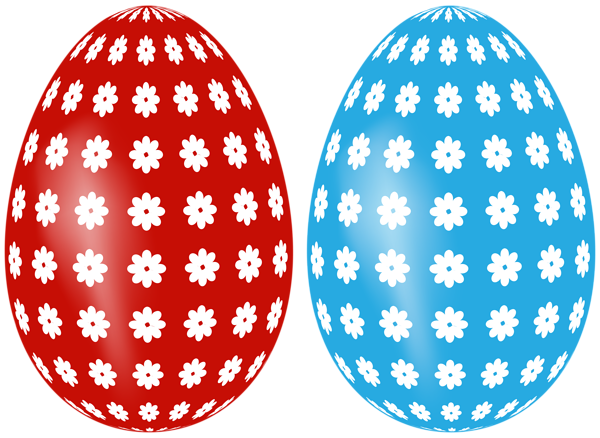 This png image - Easter Eggs Red and Blue Transparent Image, is available for free download