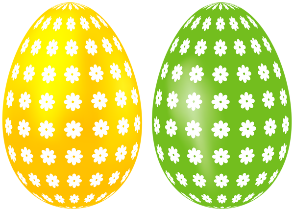 This png image - Easter Eggs Yellow and Green Transparent Image, is available for free download