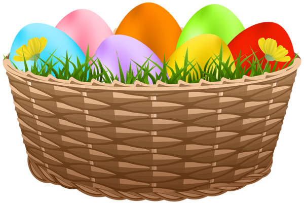This png image - Easter Eggs in Basket PNG Transparent Clipart, is available for free download