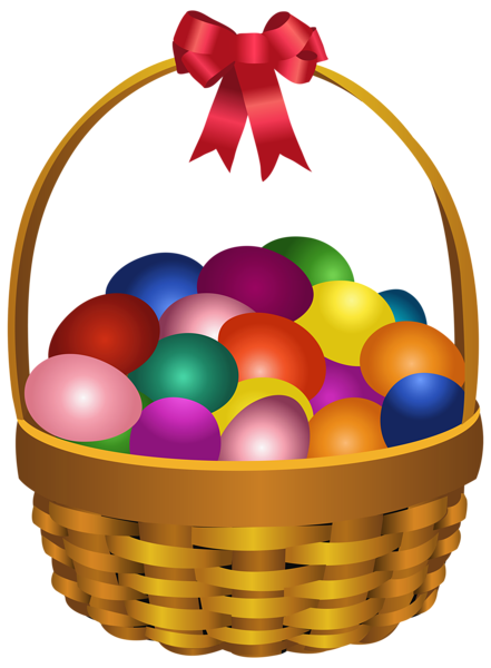This png image - Easter Eggs in Basket Transparent PNG Clip Art Image, is available for free download