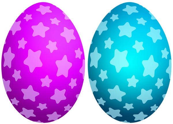 This png image - Easter Eggs with Stars Transparent Clip Art Image, is available for free download