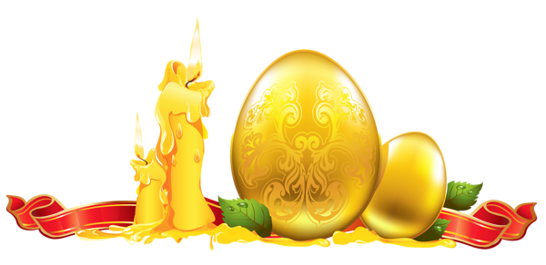 This png image - Easter Golden Decoration PNG Clipart, is available for free download