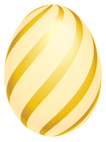 This png image - Easter Golden Striped Egg PNG Clipart Picture, is available for free download