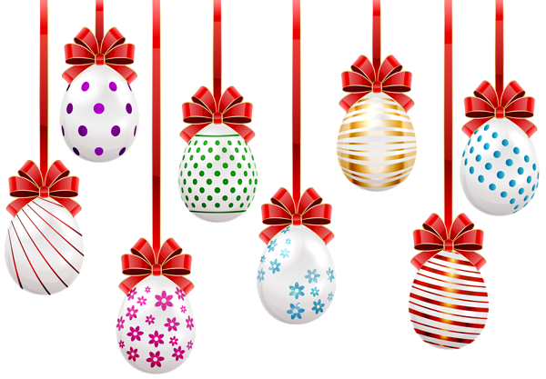 This png image - Easter Hanging Eggs Transparent PNG Clip Art Image, is available for free download