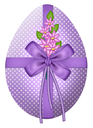This png image - Easter Purple Egg with Flower Decor PNG Clipart Picture, is available for free download