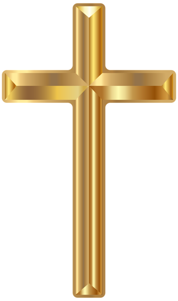 This png image - Gold Cross PNG Transparent Clip Art Image, is available for free download