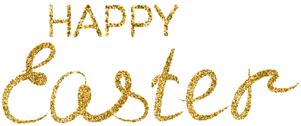 This png image - Gold Happy Easter Clip Art Image, is available for free download