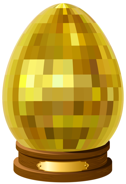 This png image - Golden Eeaster Egg Statue Transparent PNG Clip Art Image, is available for free download