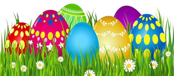 This png image - Grass with Easter Eggs Clipart Image, is available for free download