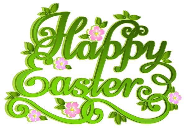 This png image - Green Happy Easter Transparent PNG Clip Art Image, is available for free download