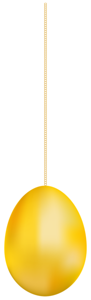 This png image - Hanging Gold Easter Egg Transparent PNG Clip Art Image, is available for free download