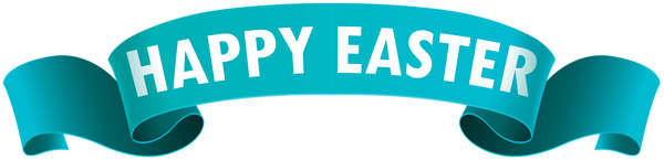 This png image - Happy Easter Banner Blue PNG Image, is available for free download