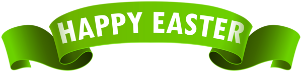 This png image - Happy Easter Banner Green PNG Image, is available for free download
