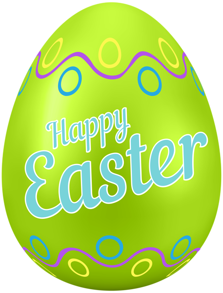 This png image - Happy Easter Egg Green Clip Art Image, is available for free download