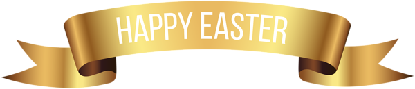 This png image - Happy Easter Gold Banner PNG Clip Art Image, is available for free download
